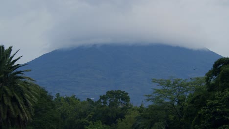 el volcán acatenango en antigua con las aves
