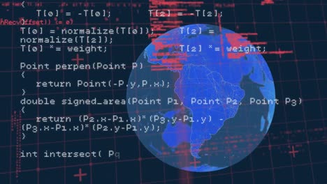 Animación-Del-Procesamiento-De-Datos-Digitales-Sobre-El-Mundo