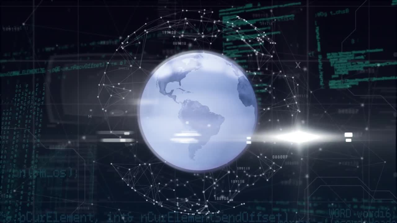 전 세계 데이터 프로세싱의 애니메이션