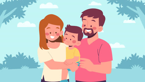 an animation of a flat illustration for korean parents day celebration