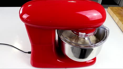 mixing dough with a dough mixer machine