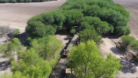 Person-doing-exciting-ATV-riding-through-an-amazing-landscape,-point-of-interest-shot