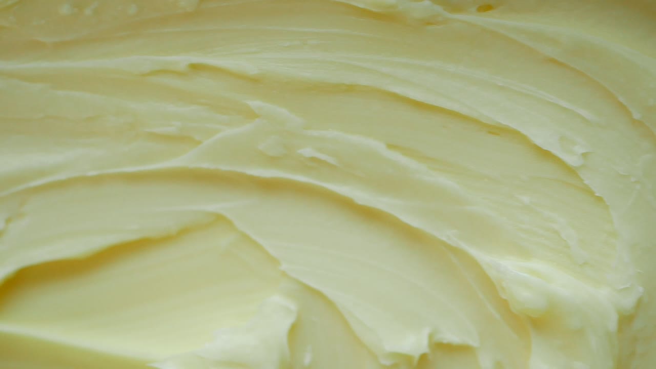 primer plano de la mantequilla cremosa