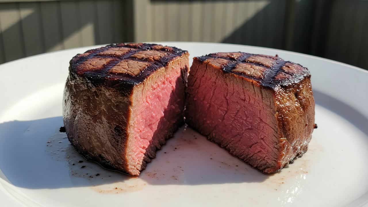 Perfectly Grilled Steak: A Juicy, Succulent Cut with a Beautiful Charred Finish, Showcasing Its Tender Texture and Delicious Flavor, Ideal for Any Gourmet Meal or Celebration