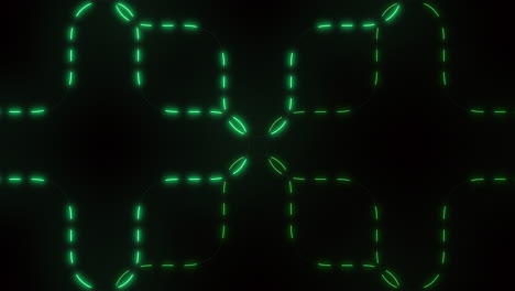 glowing green geometric lines in diagonal pattern