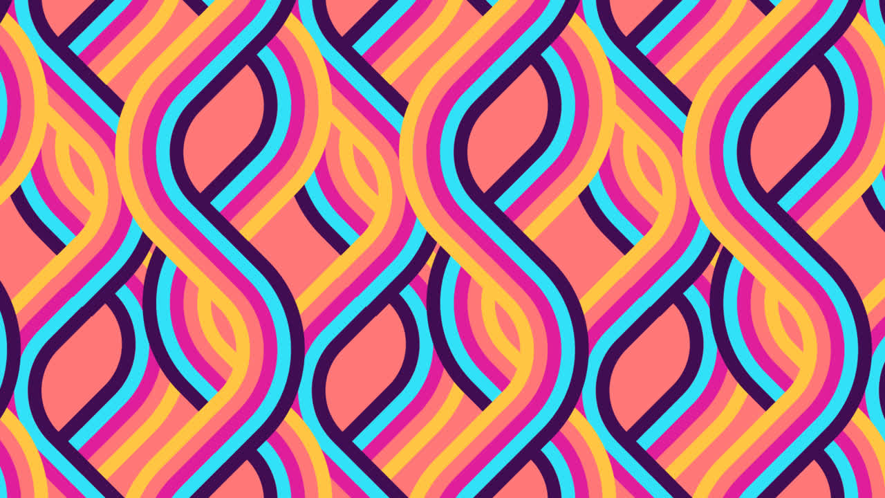 gráfico de movimiento de fondo plano retro de los años 60 o 70 con patrón