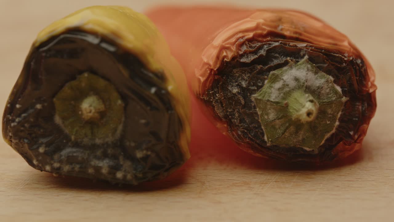 inclinarse hacia abajo para el moho que crece en las verduras