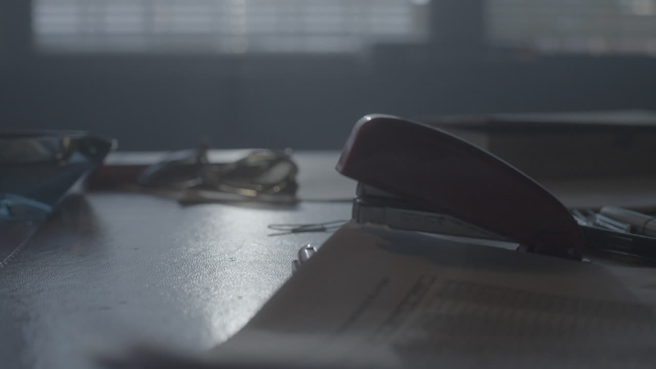 Office Desk with Stapler