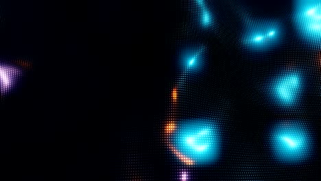 el fondo luminoso abstracto de los puntos, los grandes datos, el fondo futurista de las ondas de neón, la animación 3d de bucle sin costuras.