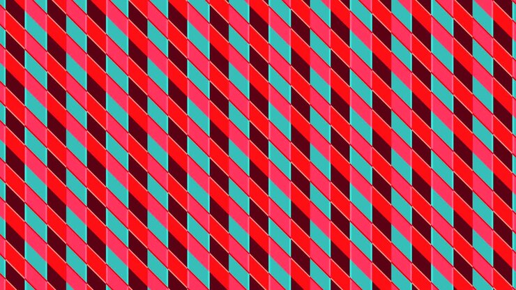 Animation consisting of intersected colored stripes.