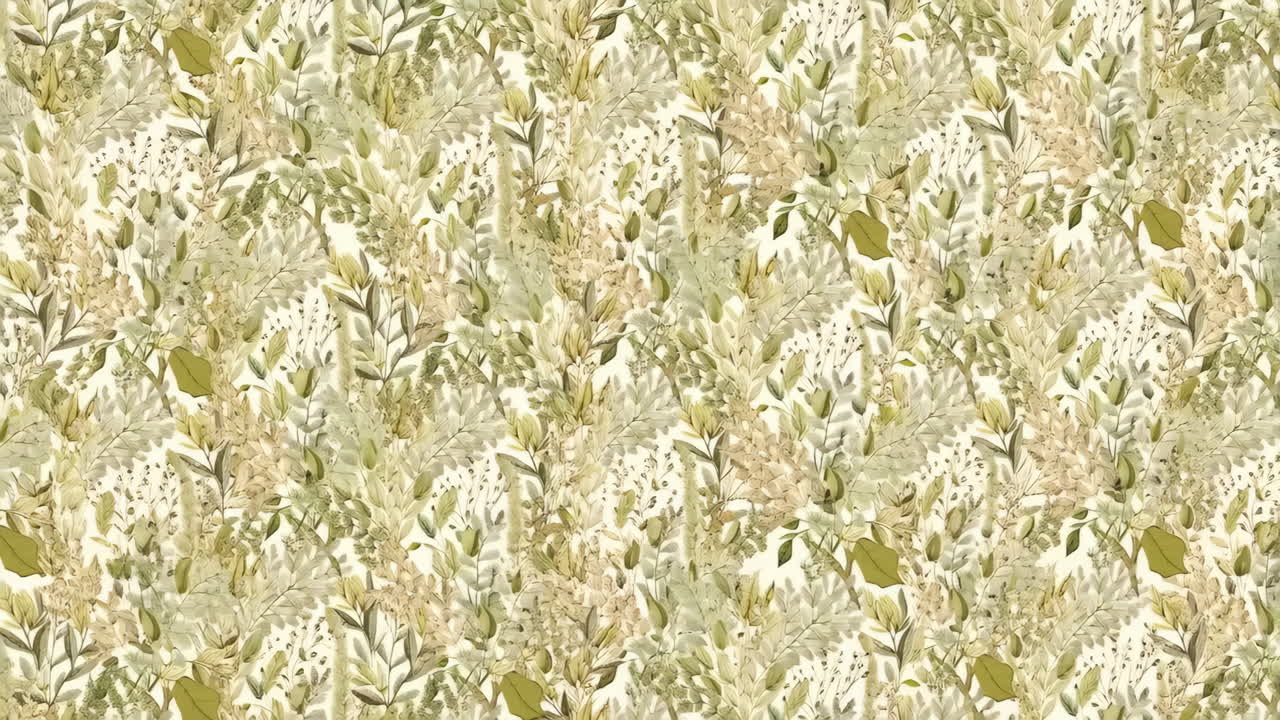 잎과 원활한 꽃 패턴