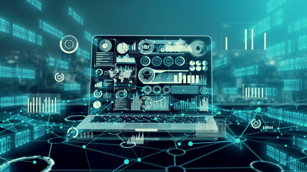 visual imaginativo de datos empresariales y cifras financieras gráfico