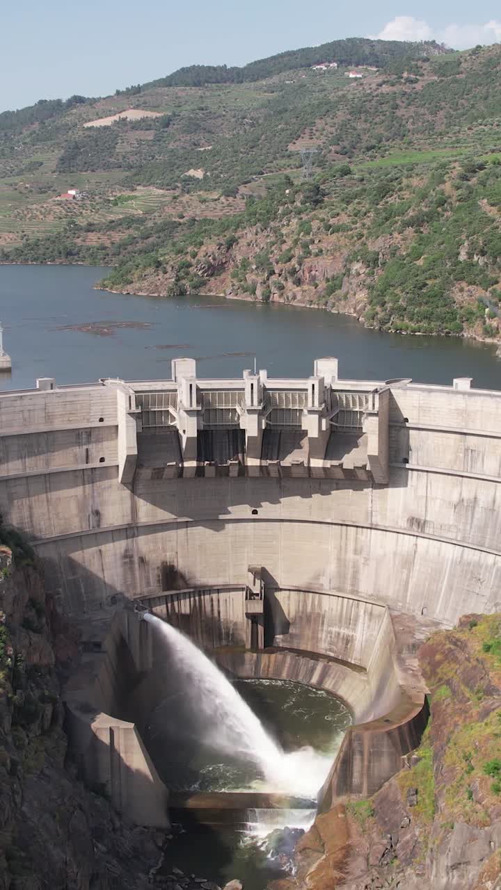 Aerial View of Dam in Portugal