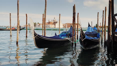 floating gondolas in venice