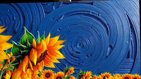 vibrant sunflower painting