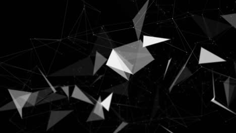abstract polygonal loop background with connected lines and dots.