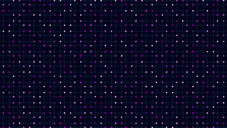 abstract geometric pattern grid of green and blue dots on black background