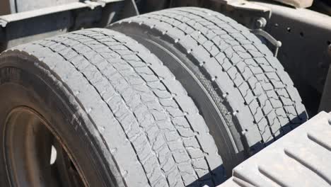 truck tires close-up