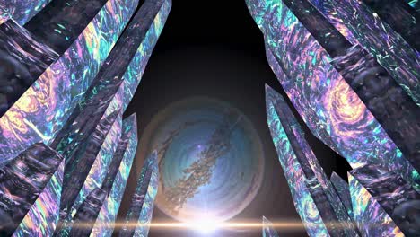 crystal pillars gateway to another world