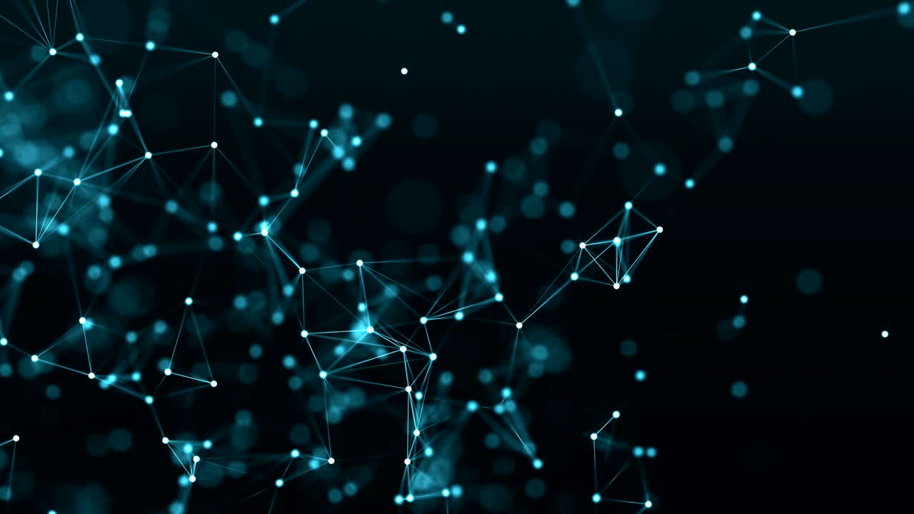 4k bucle abstracto color fondo geométrico con líneas y puntos