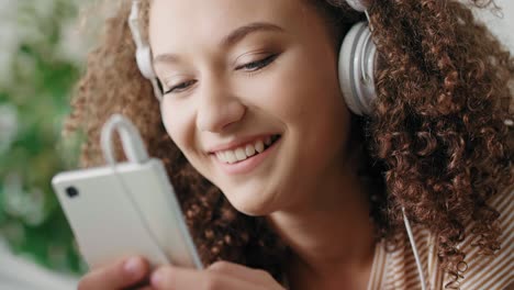 close up of young woman using a smart phone