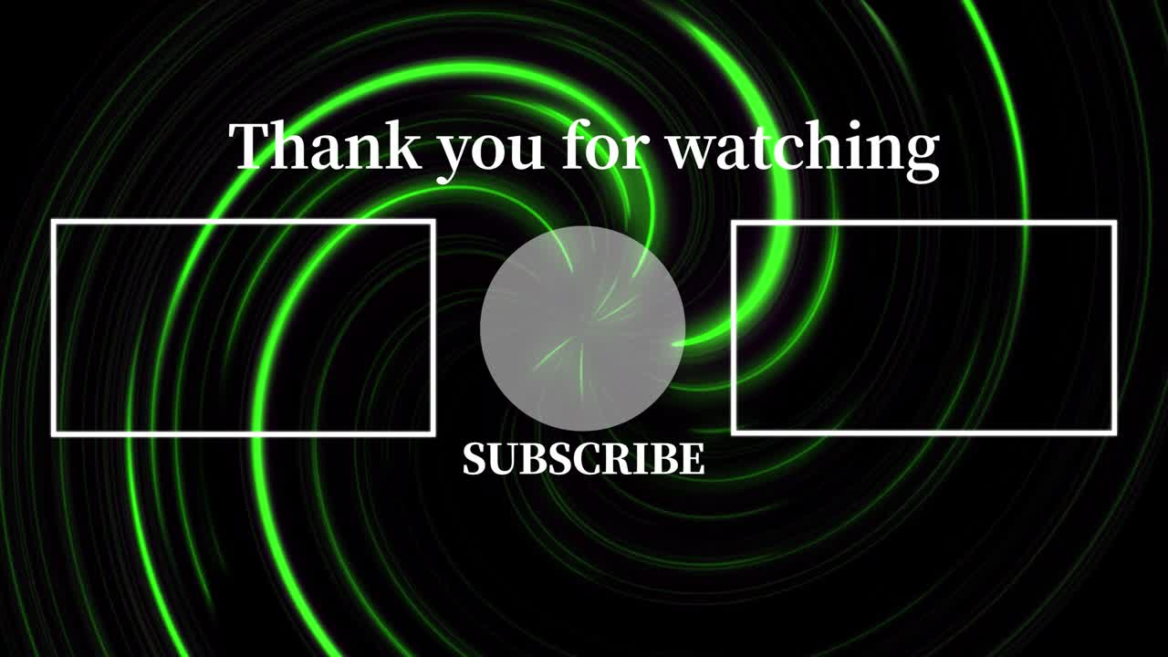 보르텍스 네온 엔드 카드 엔딩 스크린 모션 그래픽