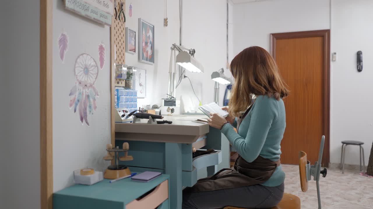 Jewelry Maker at Work in a Studio