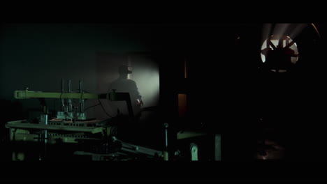dark industrial facility at night