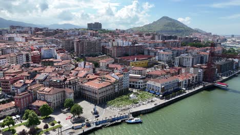 Getxo-Bilbao-Spain-waterfront-drone,aerial