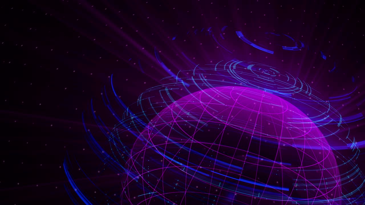 Glass globe distortion digital background loop, abstract 3d render, computer generated backdrop