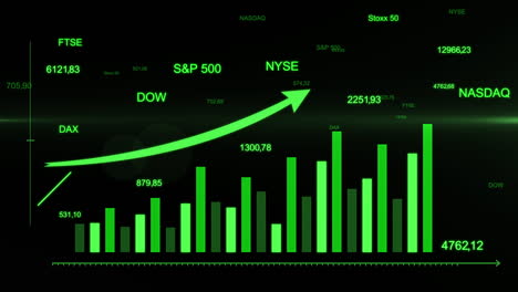 futuristic growing arrow on financial graph. stock exchange market trading chart