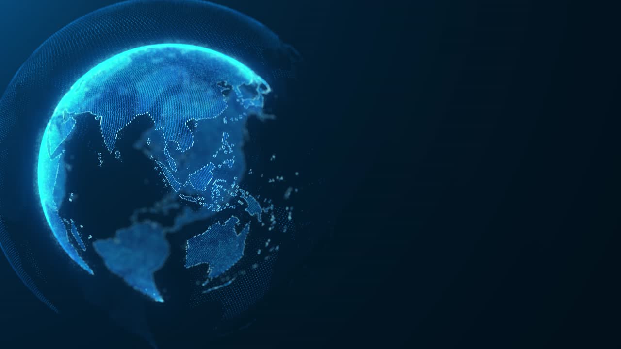 Globalt kommunikationsteknologi-netværk. Futuristisk jordklodebaggrund