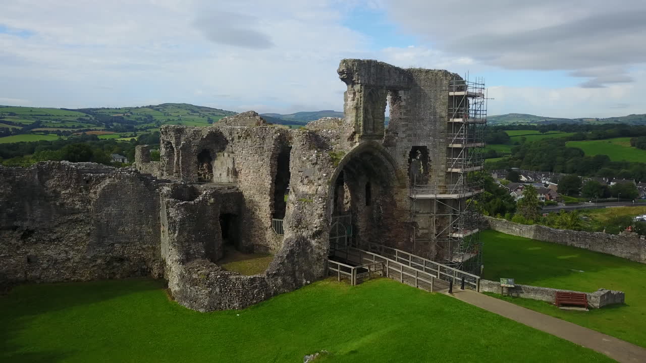 Denbigh Castle and town walls were a set of fortifications built to control the lordship of Denbigh after the conquest of Wales by King