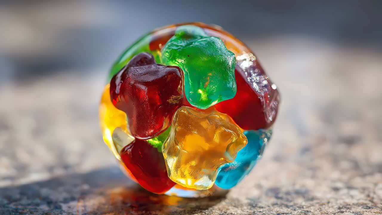 Colorata immagine ravvicinata di caramelle gommose