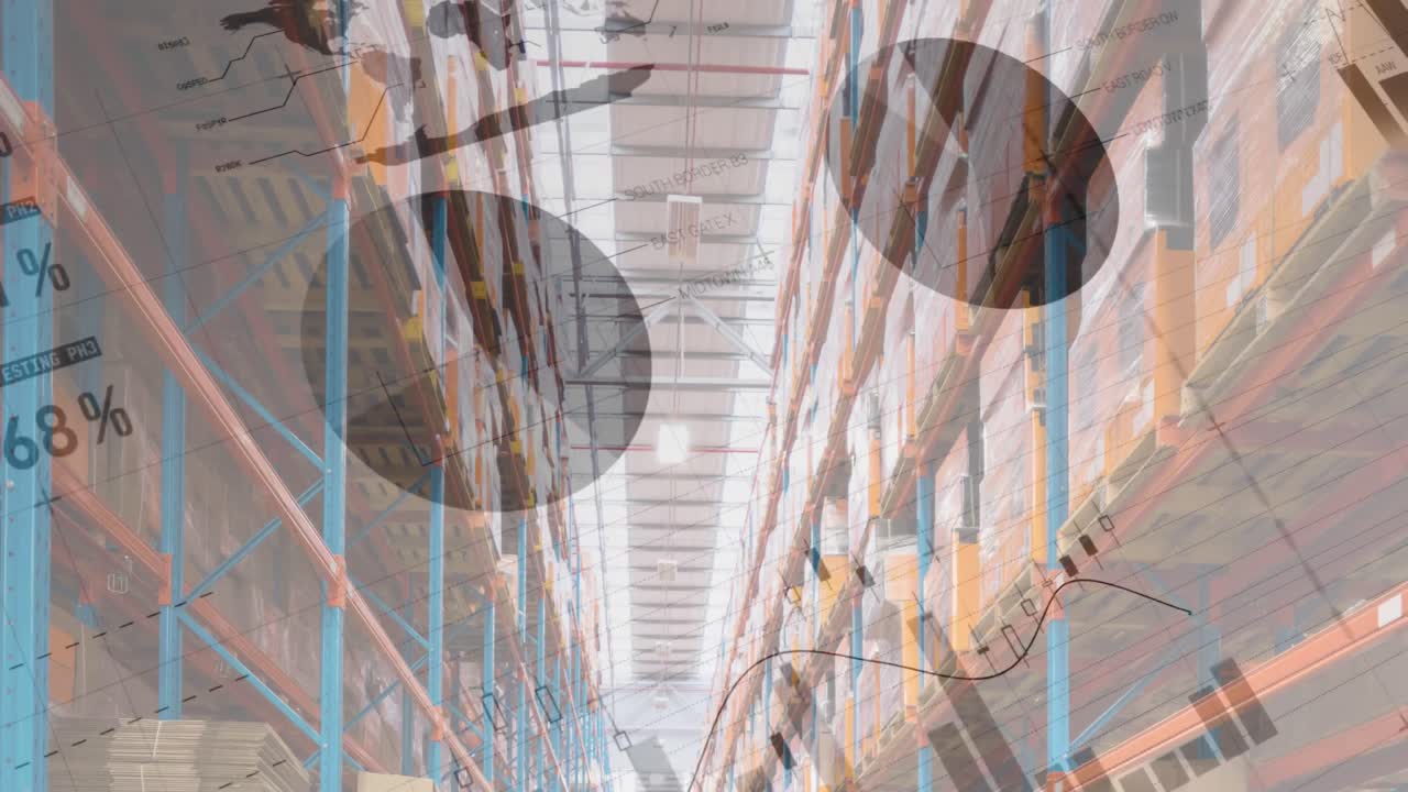 비어있는 창고에서 데이터 처리의 애니메이션