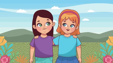chicas bonitas personajes estudiantiles