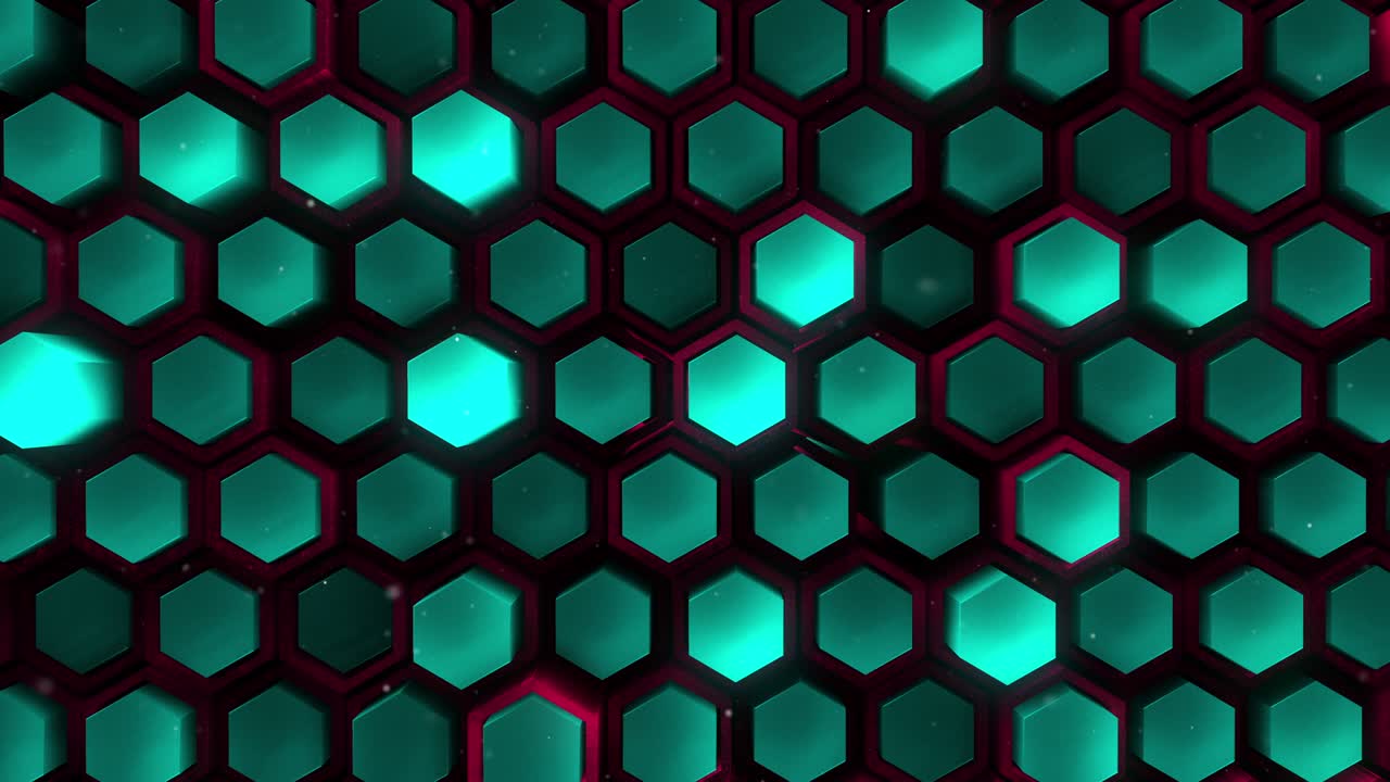 animación hexagonal abstracta patrón multicolor concepto suave de 4k