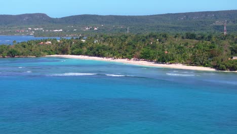 playa la playita beach at las galeras in samana peninsula, dominican republic