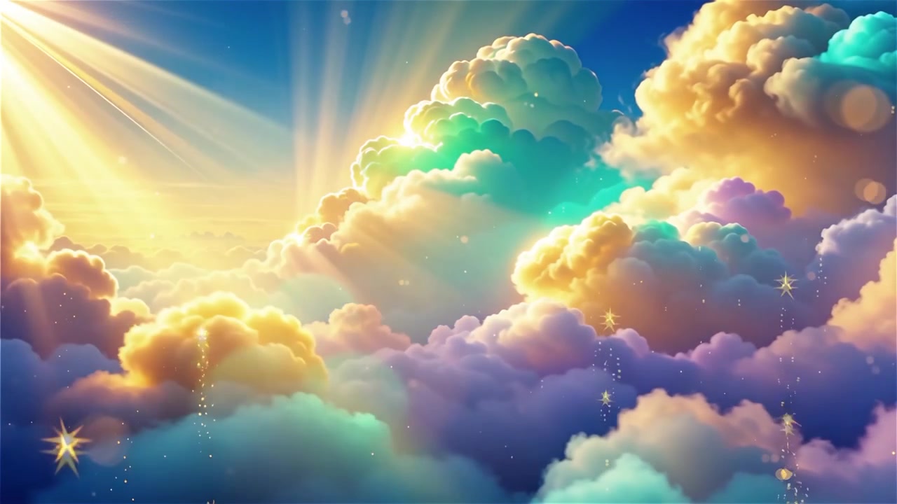 Christian Heavenly Light Worship Background