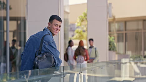 college student on campus