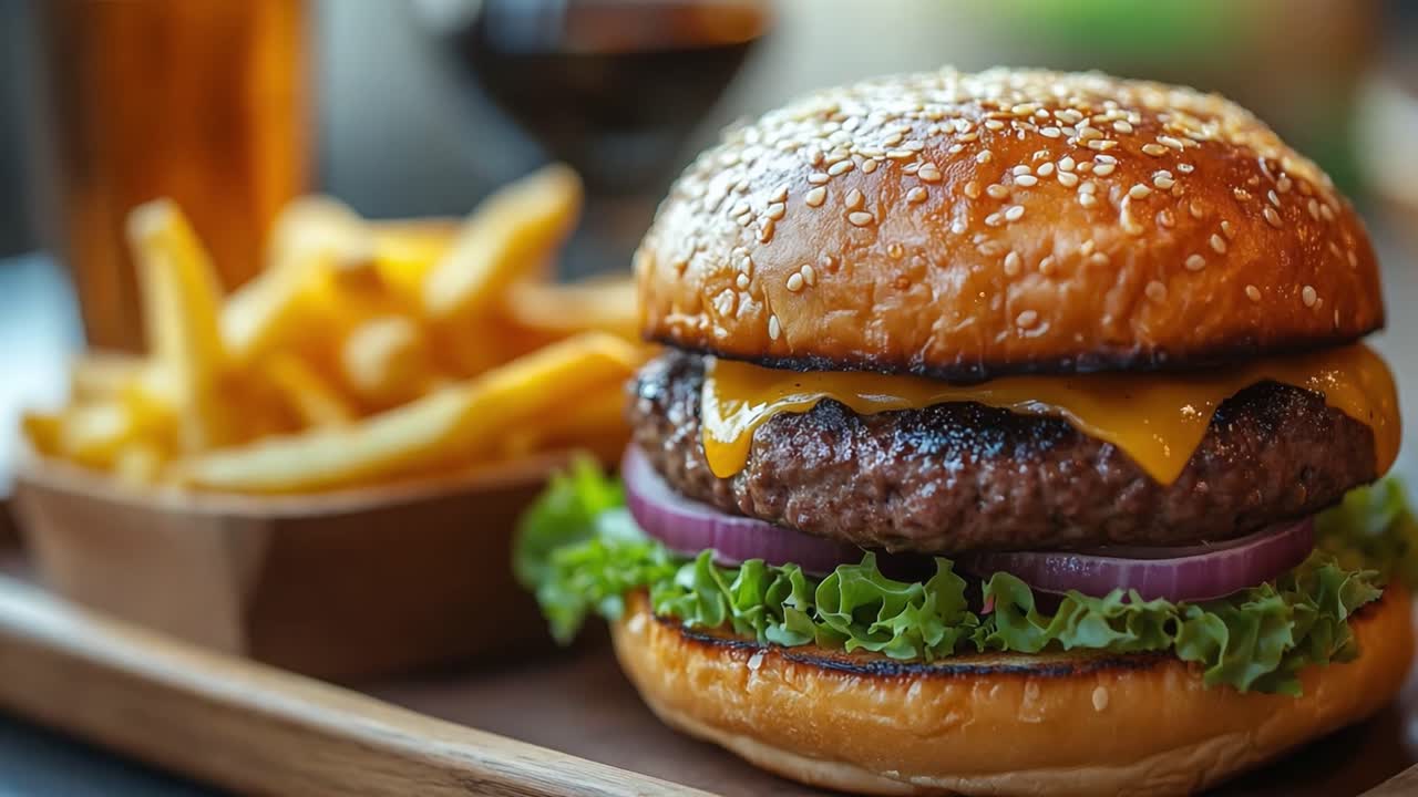 deliciosa hamburguesa con queso