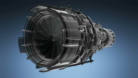 rotate jet engine turbine