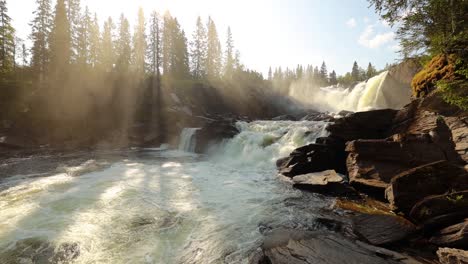 slow motion video ristafallet waterfall in the western part of jamtland is listed as one of the most beautiful waterfalls in sweden.