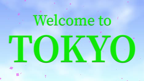 welcome to tokyo message text animation motion graphics