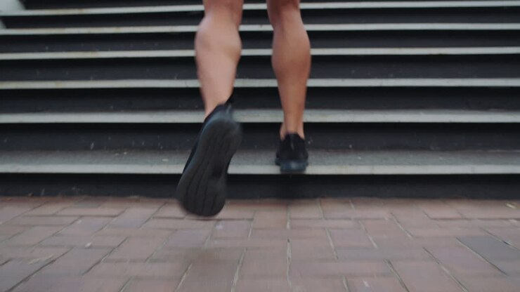 Man Running Up Stairs