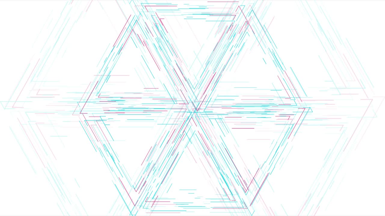 육각형 선형 모양 추상적인 미래 기술 모션 배경