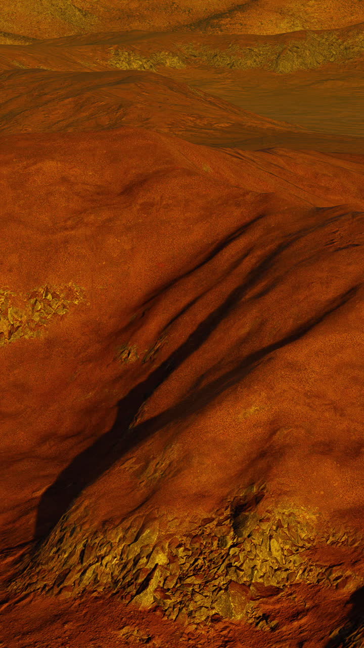 un paisaje desértico rojo en marte