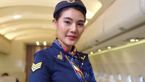 Cabin-crew-or-air-hostess-working-in-airplane