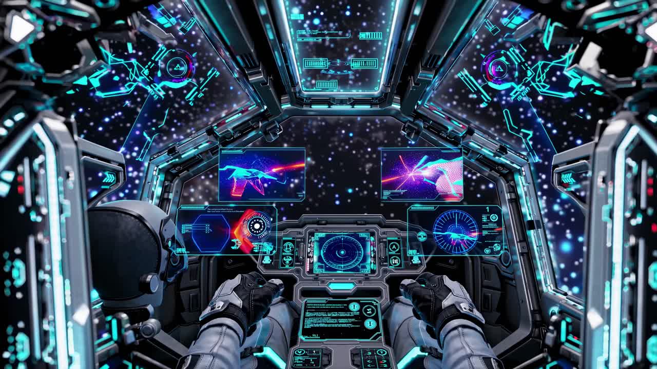 Spaceship Cockpit View