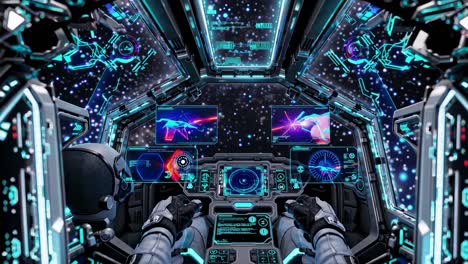 spaceship cockpit view